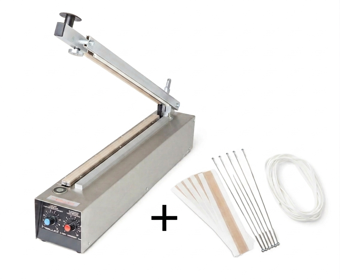 Hawo HPL 500 BMS Table Top Heat Sealer With Cutter and Retention Magnet | Professional Table Top Impulse Bar Sealer