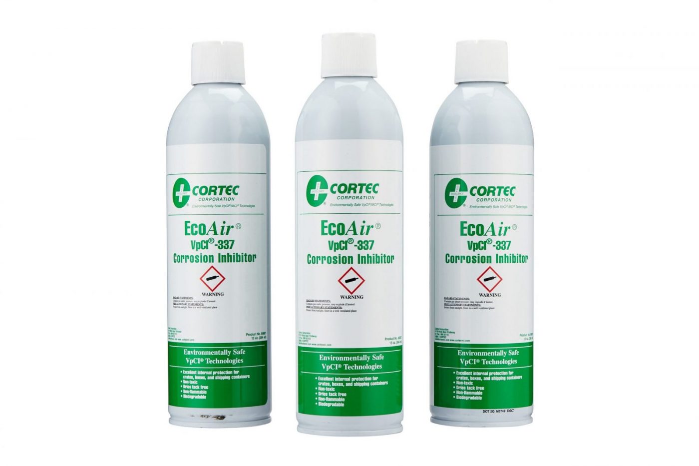 CortecEcoAir®VpCI®33714oz400mlAerosolCans|FastProtectionCorrosionInhibitorSprayforMetalsIndoorsDuringTransport&Storage