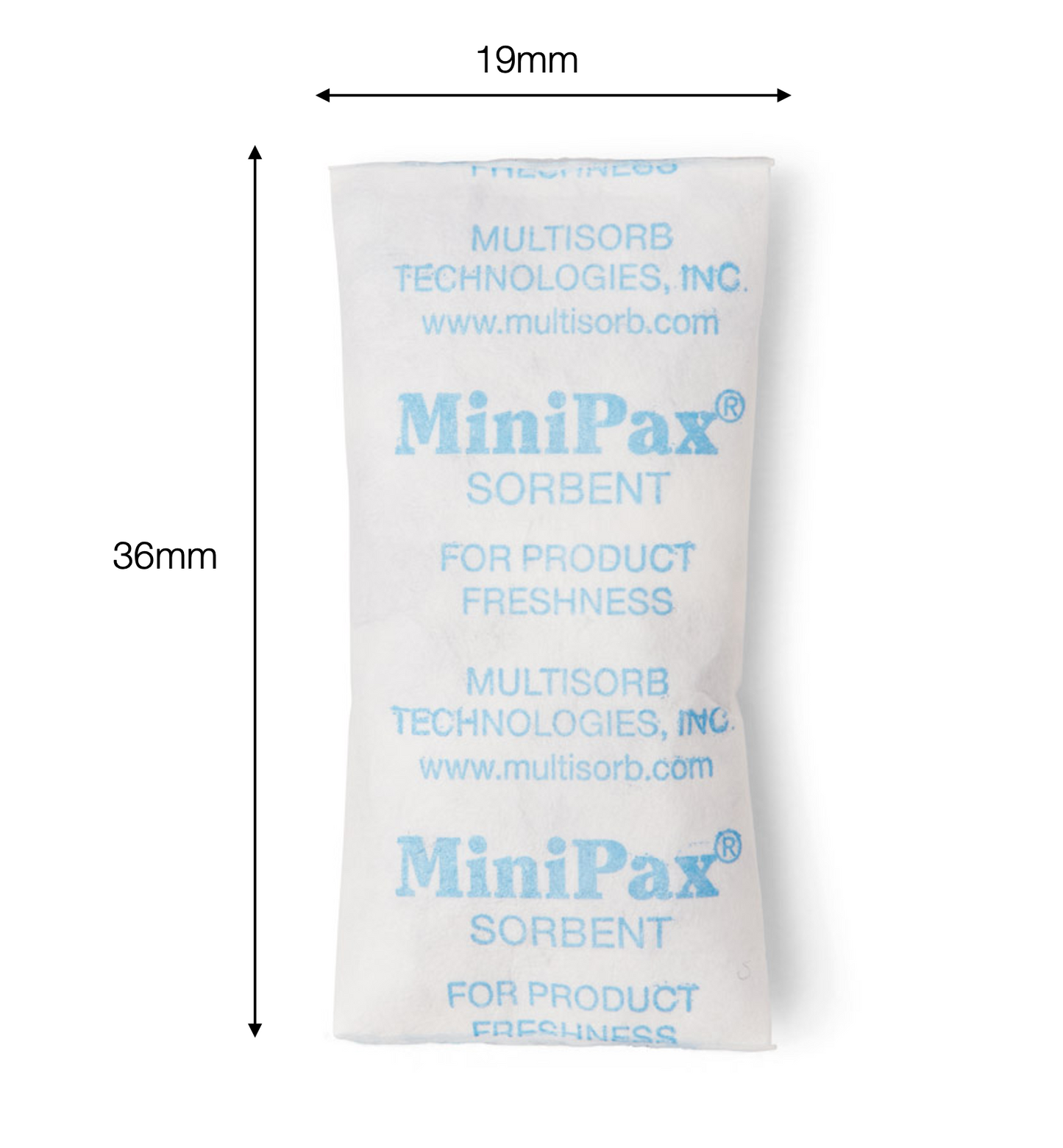 Multisorb MiniPax® Sorbent Packets. Pre Cut Silica Gel Packet Sizes