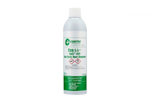 Cortec VpCI® 422 Rust Remover 5 gallon (19 L), 55 gallon (208 L) drums & 14oz EcoAir® Aerosol Spray Cans Valdamarkdirect.com
