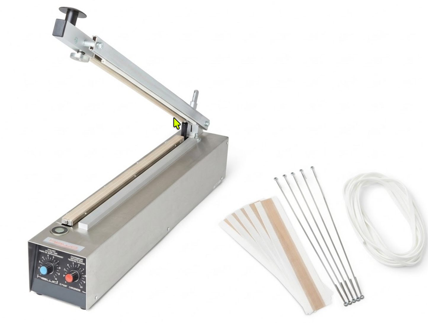 Hawo HPL 500 BMS Table Top Heat Sealer With Cutter and Retention Magnet | Professional Table Top Impulse Bar Sealer