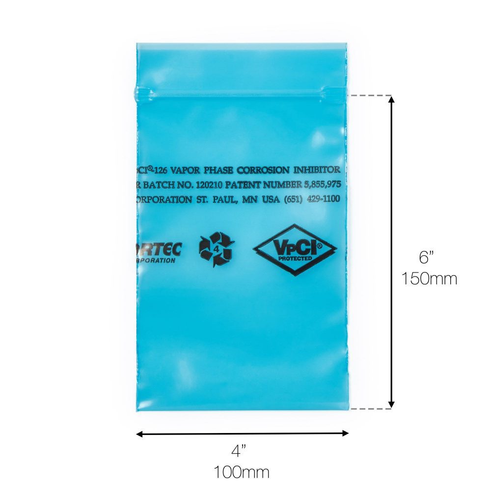 Cortec VpCI® 126 Vapor Phase Corrosion Inhibitor Zip Lock Bags