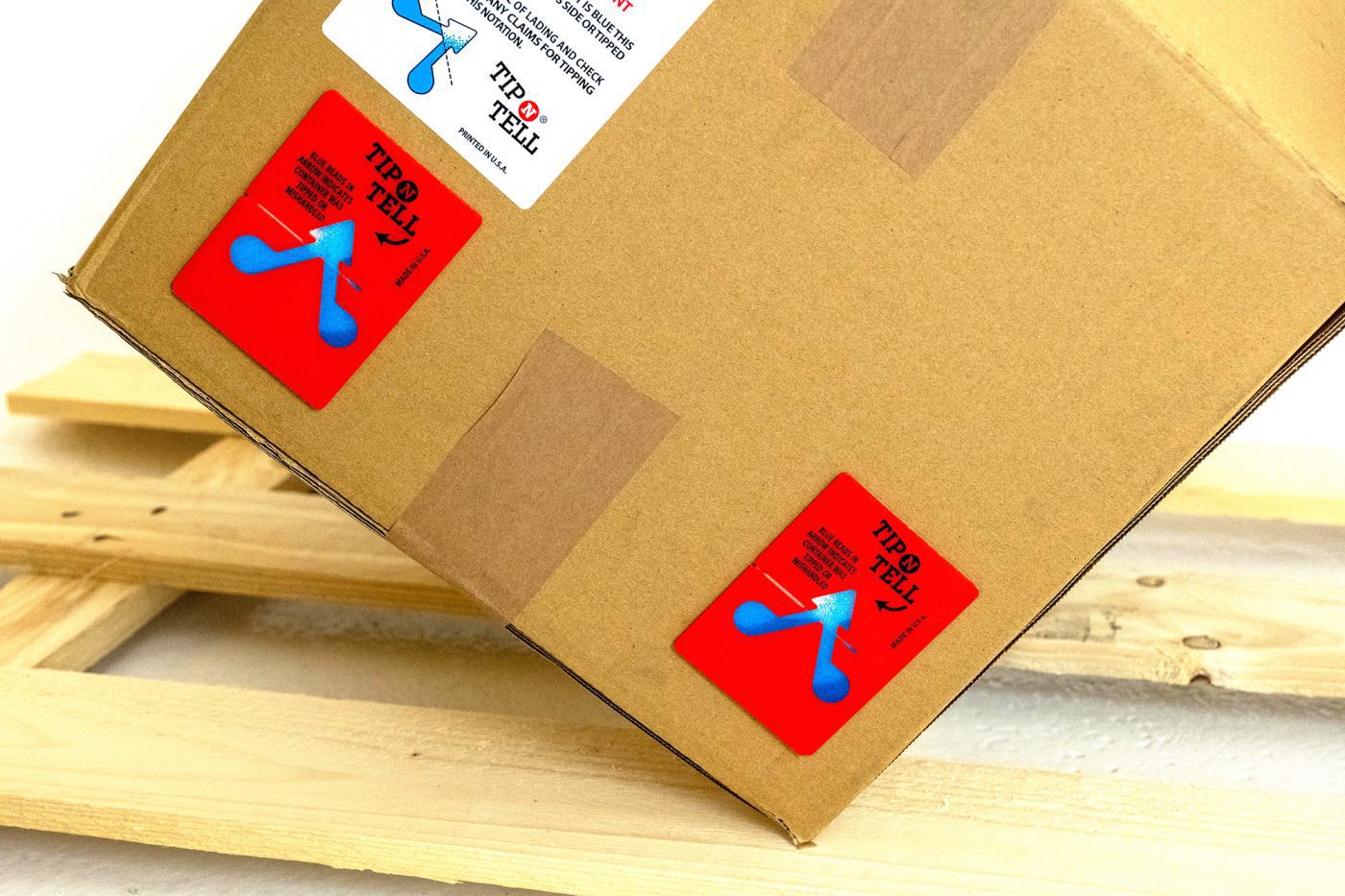 Shipping tilt indicator labels